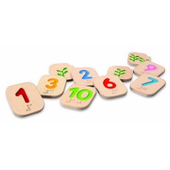 PLANTOYS Legespiel Zahlen 1-10 Blindenschrift Legespiele Игра на размещение Числа 1-10 Брайля Игры на размещение