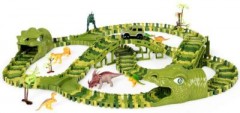 COSTWAY Autorennbahn Dinosaurier Rennstrecke Set Набор гоночных трасс для динозавров