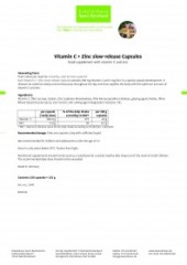 Krauterhaus Sanct Bernhardt Vitamin C + Zinc Slow Release Capsules, 180 капсул for 6 месяцев