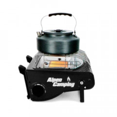 Alpen Camping Alpen Camping Gaskocher IK1100, 2 in 1 Funktion: Heizung  Kocher; Regulierbar; Automatische u. Benutzerfreundliche Piezo-Zundung  Газовая плита Alpen Camping IK1100, 2 в 1 Функция: нагревательная плита; Регулируемый; Автоматическое и удобное