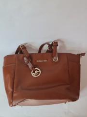 MICHAEL KORS Кожаная сумка, коричневая, 26 см х 44см, 1960-70гг.