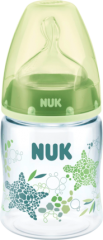 Nuk Plus PAFarbe grün, Стеклянная Бутылка для Младенца со Съемной Соской 150ml, 1 шт