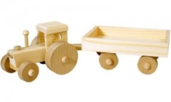 Holzspielzeug Traktor mit Anhanger Деревянный игрушечный трактор с прицепом