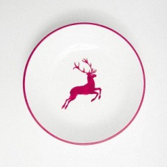 Gmundner Keramik Gmundner Keramik Bordeauxroter Hirsch Suppenteller Cup d: 20 cm / h: 4,4 cm Керамическая тарелка Gmundner из бордоского благородного оленя Чашка d: 20 см / высота: 4,4 см