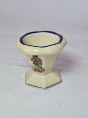 Вазочка декоративная Limoges France, белый фарфор &quot;Брат и сестра&quot;, 6 x 5,5 см, Франция, 1960-70гг.