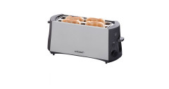Cloer Cloer Toaster 3710 silber/schwarz, 1.380 Watt, fur 4 Scheiben Toast  silber/schwarz Cloer Toaster 3710 серебристый/черный, 1380 Вт, на 4 ломтика тостов