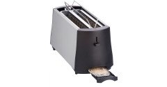 Cloer Cloer Toaster 3710 silber/schwarz, 1.380 Watt, fur 4 Scheiben Toast  silber/schwarz Cloer Toaster 3710 серебристый/черный, 1380 Вт, на 4 ломтика тостов