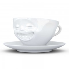 Fiftyeight Products TV Tassen Kaffeetasse weiss lachend 0,20 L Чашки TV кофейная чашка белая смеющаяся 0,20 л