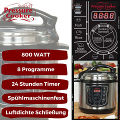 Starlyf Starlyf Reiskocher Pressure Cooker, 800 W, Schnellkochtopf, Multikocher, 8 Programme, Antihaftbeschichtung  Скороварка Starlyf Rice Cooker, 800 Вт, скороварка, мультиварка, 8 программ, антипригарное покрытие