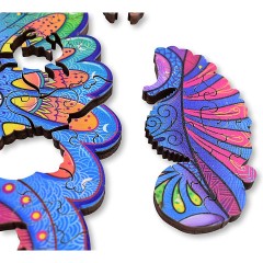 ANIWOOD Holz-Puzzle Seepferdchen M (150 Teile) Деревянный пазл Морской конек М (150 деталей)