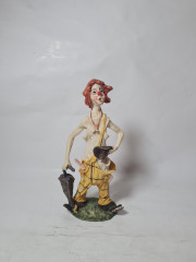 Фигурка Pucci &quot;Клоун с зонтом в желтых штанах&quot;, фарфор, 23.5 см, Германия, 1970-80гг.