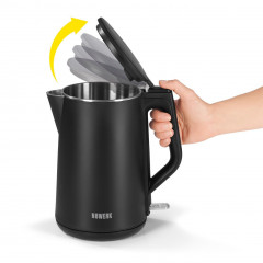 N8WERK N8WERK Wasserkocher Teekocher 360 Grad drehbar, 1.5 l, 2200 W, Midnight Edition 1,5l  Чайник N8WERK, вращающийся на 360 градусов, 1,5 л, 2200 Вт, Midnight Edition 1,5 л