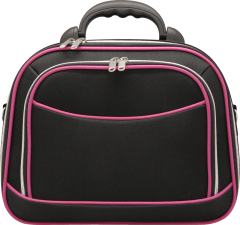 Soapland Kosmetikkoffer, schwarz mit pinker Paspelierung, 1 шт.