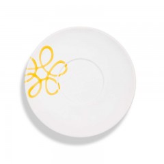 Gmundner Keramik Gmundner Keramik Pur Geflammt Gelb Teeuntertasse Maxima 18 cm Gmundner Ceramics Pure Flamed Желтое чайное блюдце Maxima 18 см