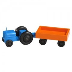 Holzspielzeug Traktor mit Anhanger Деревянный игрушечный трактор с прицепом