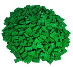 LEGO LEGO 2x4 Steine Grun - 50 Stuck - Green bricks 3001 LEGO 2x4 Bricks Green - 50 штук - Зеленые кирпичи 3001