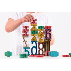 Wissner aktiv lernen Stapelzahlen in Montessori-Farben (34 Stuck) Сложенные цифры в цветах Монтессори (34 штуки)