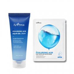 Isntree Isntree Hyaluronic Acid Aqua Gel Cream + Isntree Hyaluronic Acid Deep Moisture Water Mask  Isntree Hyaluronic Acid Aqua Gel Cream + Isntree Гиалуроновая кислота Глубоко увлажняющая водная маска
