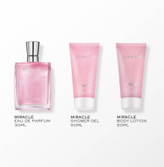 LANCOME MIRACLE GESCHENKSET Подарочный набор MIRACLE, ограниченный выпуск 2024 года: парфюмерная вода 30мл, лосьон 50мл, гель 50мл