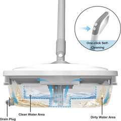 Redkey Redkey Akku-Wischmopp M1, 60,00 W, beutellos,Trennung von Frisch- und Abwasser, kabelloser Elektro-Mopp, selbstreinigender Wischmopp, LED, 2200 mAh  Redkey Cordless Mop M1, 60,00 Вт, без мешка, разделение пресной и сточной воды, беспроводная электр