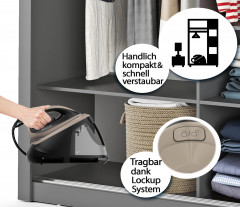 Tristan Auron Tristan Auron Dampfbugelstation Elite 8 bar Dampfdruck I 2400 W 400g Dampfstoss, 2000,00 ml Wassertank Schwarz Паровая гладильная станция Tristan Auron Elite давление пара 8 бар I, 2400 Вт, паровой удар 400 г, резервуар для воды 2000,00 мл.