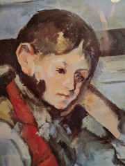 Картина винтажная &quot;Мальчик в красном жилете&quot; Сезанн, 80 x 62 см, Германия, 1960-70гг.