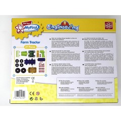 Edu-Toys Elektrischer Traktor mit Anhanger Bausatz mit elektrischem Schrauber Электрический трактор с комплектом прицепа с электрической отверткой