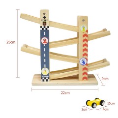 baobe Kugelbahn Murmelbahn Holzauto-Spur Lernspielzeug Мраморная дорожка Мраморная дорожка Деревянная автомобильная дорожка Развивающие игрушки