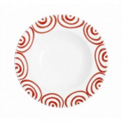 Gmundner Keramik Gmundner Keramik Rotgeflammt Suppenteller Gourmet d: 24 cm / h: 4 cm Керамическая суповая тарелка Gmundner с красным пламенем для гурманов d: 24 см / высота: 4 см