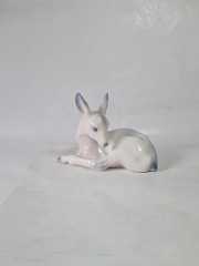 Статуэтка винтажная Lladro &quot;Бело-голубой олень&quot;, фарфор, 15 x 7 x 11 см, Испания, 1960-70гг.
