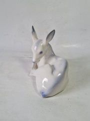 Статуэтка винтажная Lladro &quot;Бело-голубой олень&quot;, фарфор, 15 x 7 x 11 см, Испания, 1960-70гг.