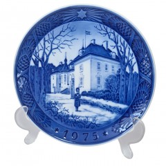 Royal Copenhagen Декоративная тарелка &quot;Зимний дом&quot;, фарфор, 18см, Дания, 1975г