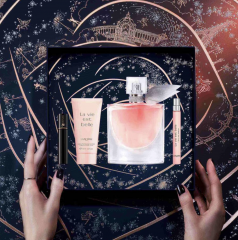 LANCOME LA VIE EST BELLE AUGEN-MAKE-UP-SET Подарочный набор &quot;LA VIE EST BELLE&quot;, ограниченный выпуск 2024 года: парфюмерная вода 100мл и 10мл, лосьон для тела 50мл, тушь для ресниц HYPNOSE 2мл