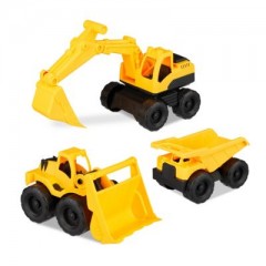 relaxdays Spielzeug Baustellenfahrzeuge 3er Set Набор игрушечных строительных машин из 3 штук