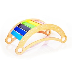 Woodwork for Kids 4 in 1 Kletterbogen Bogenwippe mit Rutsch- und Kletterbrett nach Pikler Art Арочные качели 4 в 1 с горкой и доской для скалолазания в стиле Пиклера