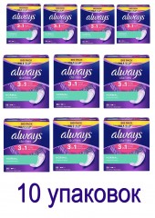 always Slipeinlage Fresh&amp;Protect Normal BigPack 56 St, Прокладки Ежедневные Normal 56 штук, 10 упаковок (560 штук)