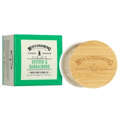 Scottish Fine Soaps Vetiver &amp; Sandalwood Shave Soap &amp; Bowl Set  Мыло для бритья с ветивером и сандаловым деревом и чаша для бритья